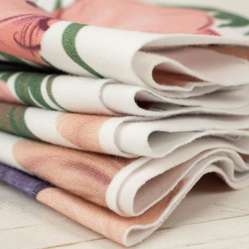 EXOTISCHE PFLANZEN / weiß - bio single jerset mit Elastan Sommersweat