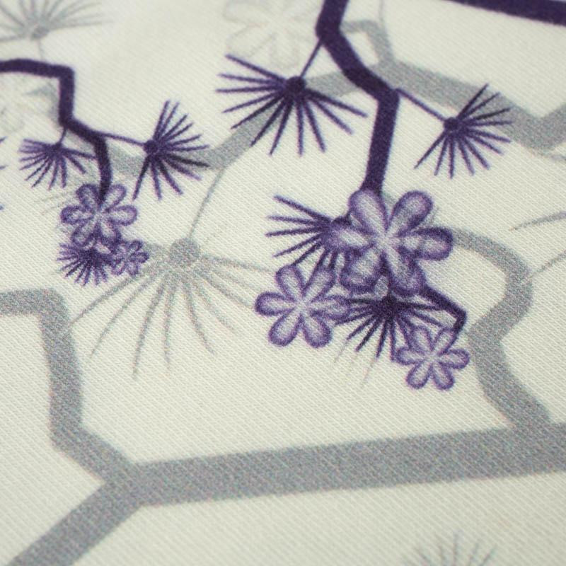 BLUMEN Ms 2 (purple) - bio single jerset mit Elastan  Sommersweat