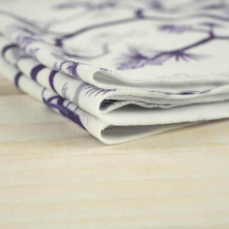 BLUMEN Ms 2 (purple) - bio single jerset mit Elastan  Sommersweat