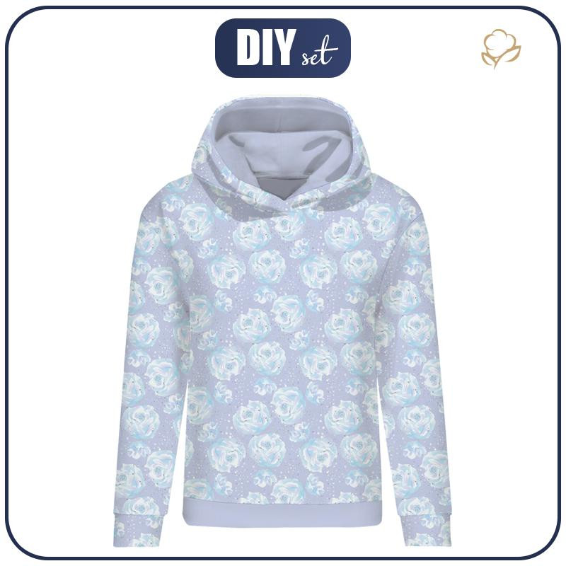 CLASSIC DAMEN HOODIE (POLA) - EISBLUMEN (VERZAUBERTER WINTER) - Sommersweat 