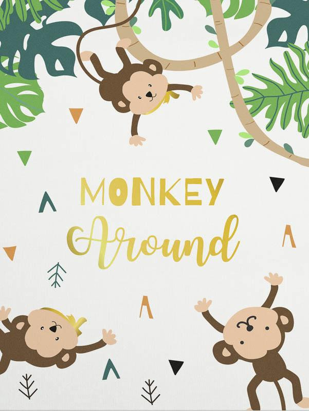 MONKEY AROUND (WILD & FREE) - Paneel Sommersweat 