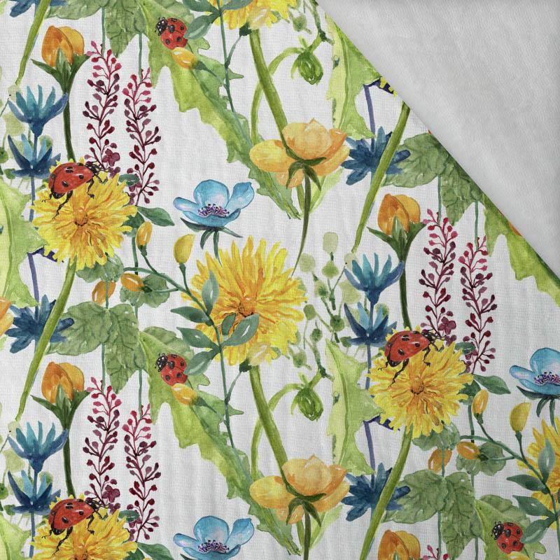 MARIENKÄFER AUF DER WIESE (AUF DER WIESE) - Baumwoll Musselin