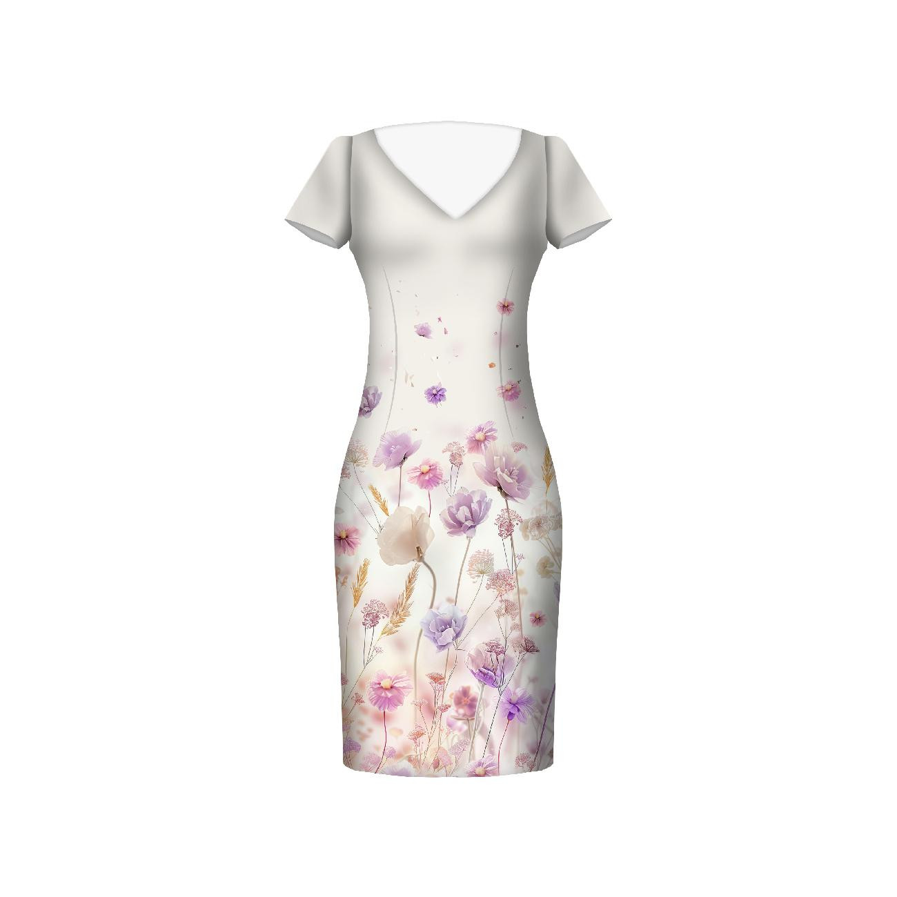 FLOWERS wz.10 - Kleid-Panel Baumwoll Musselin