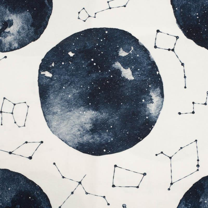 PLANETEN UND KONSTELLATIONEN  (GALAKTISCHE TIERE) - bio single jerset mit Elastan Sommersweat