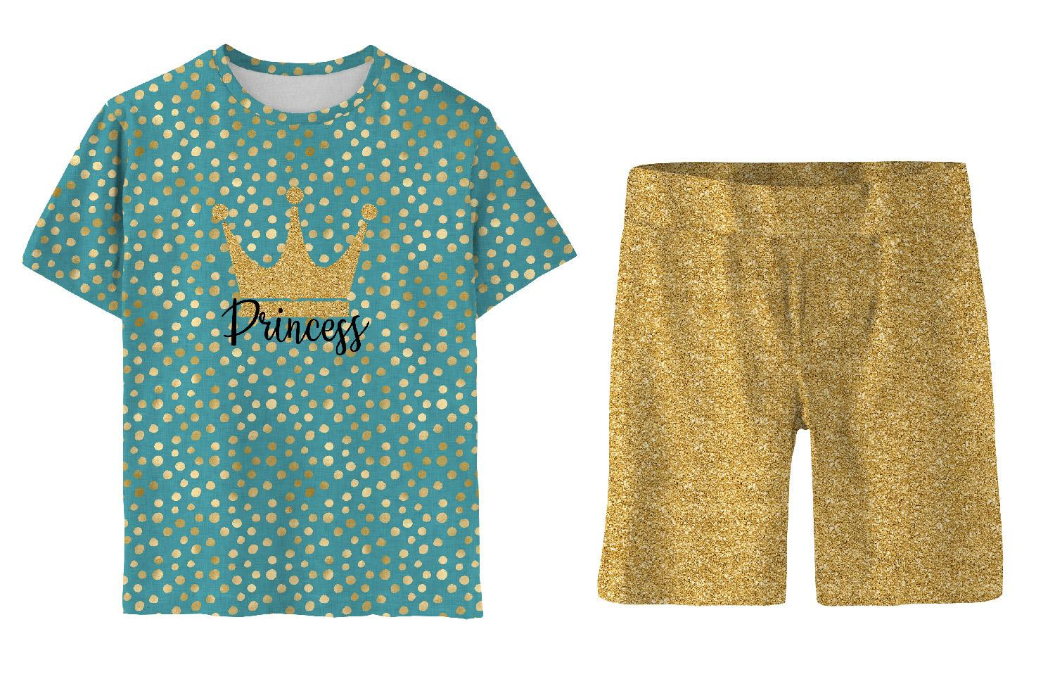 KINDERPYJAMA "ADA" - PRINCESS / glitter - Nähset 