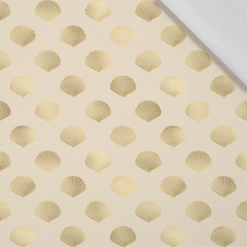 GOLDENE MUSCHELN (GOLDENER OZEAN) / beige - Baumwoll Webware