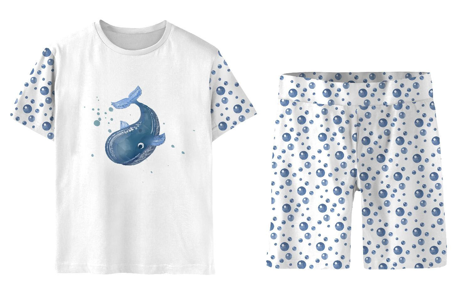 KINDERPYJAMA "ADA" - WALE / bläschen - Nähset 