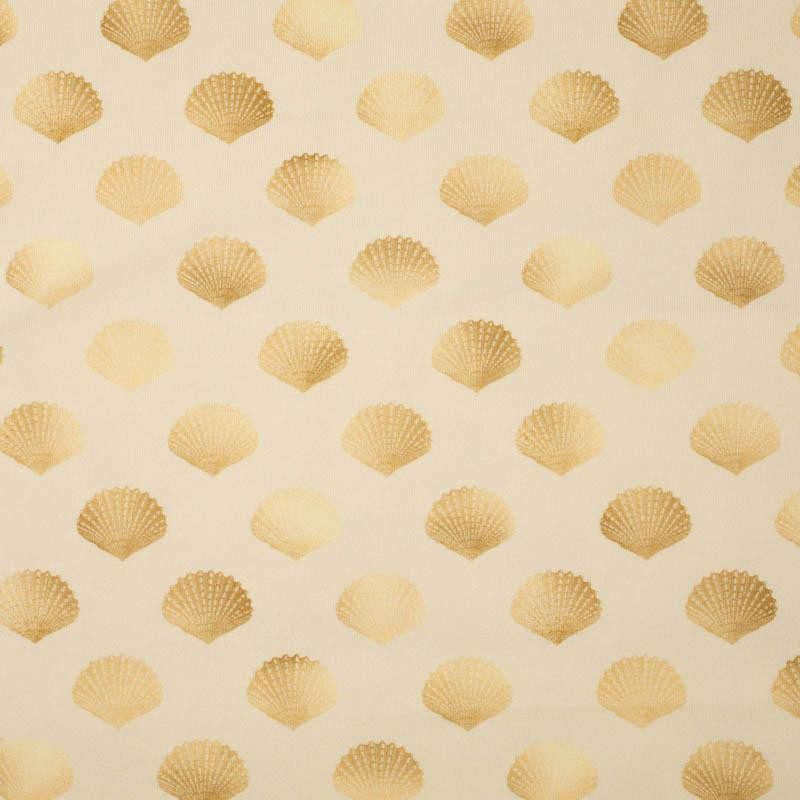 GOLDENE MUSCHELN (GOLDENER OZEAN) / beige - bio single jerset mit Elastan Sommersweat
