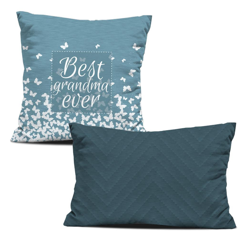 DEKO-KOPFKISSEN - Best grandma ever / Schmetterlinge