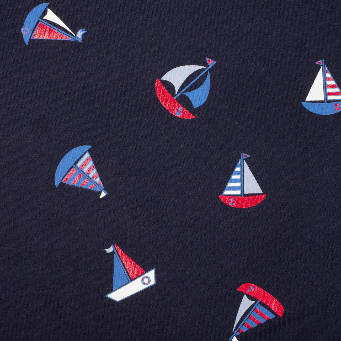 SEGELSCHIFFE m. 2 / navy - Single Jersey 