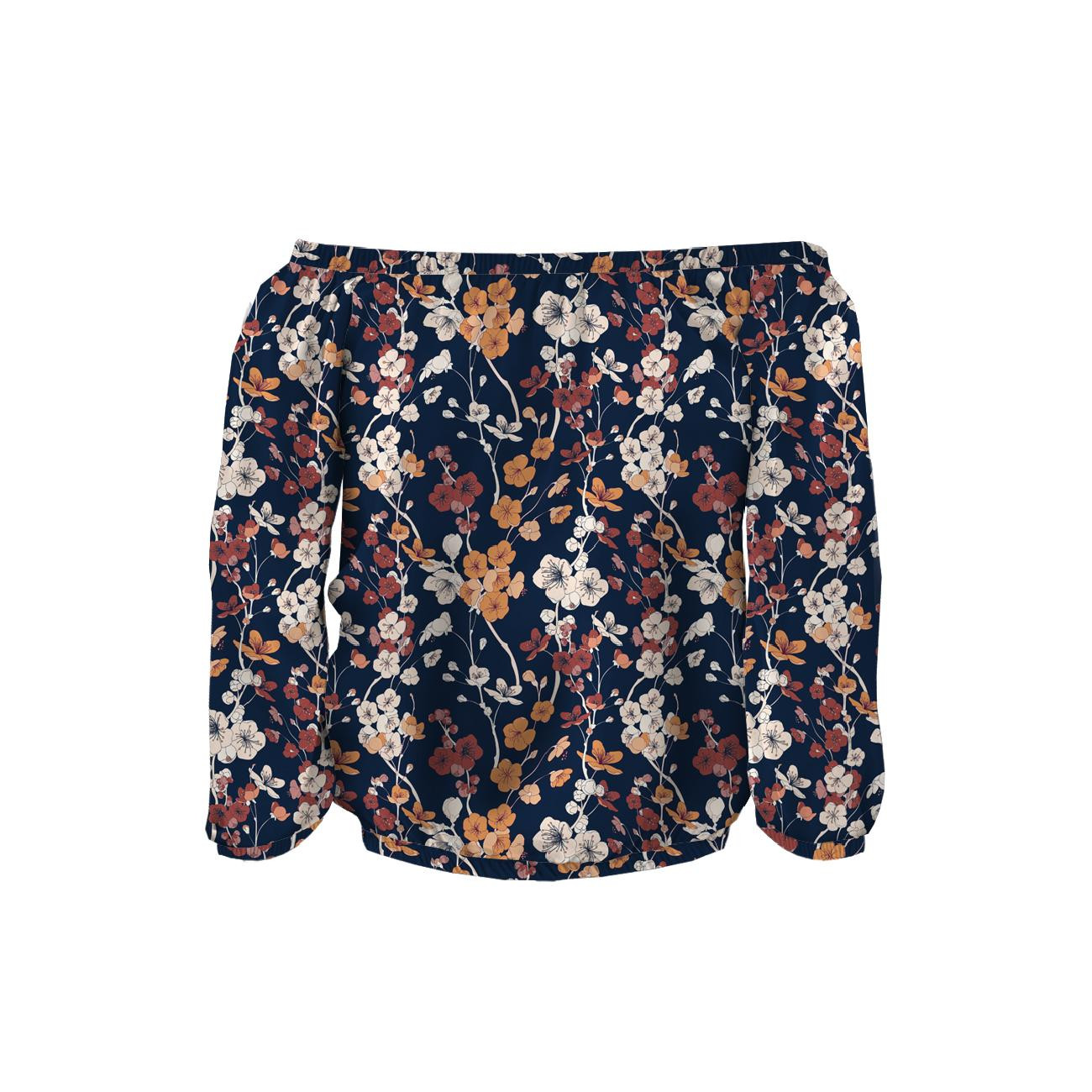 Carmenausschnitt Bluse SOFIA - JAPANISCHER GARTEN Ms. 2 (JAPAN) - Nähset 