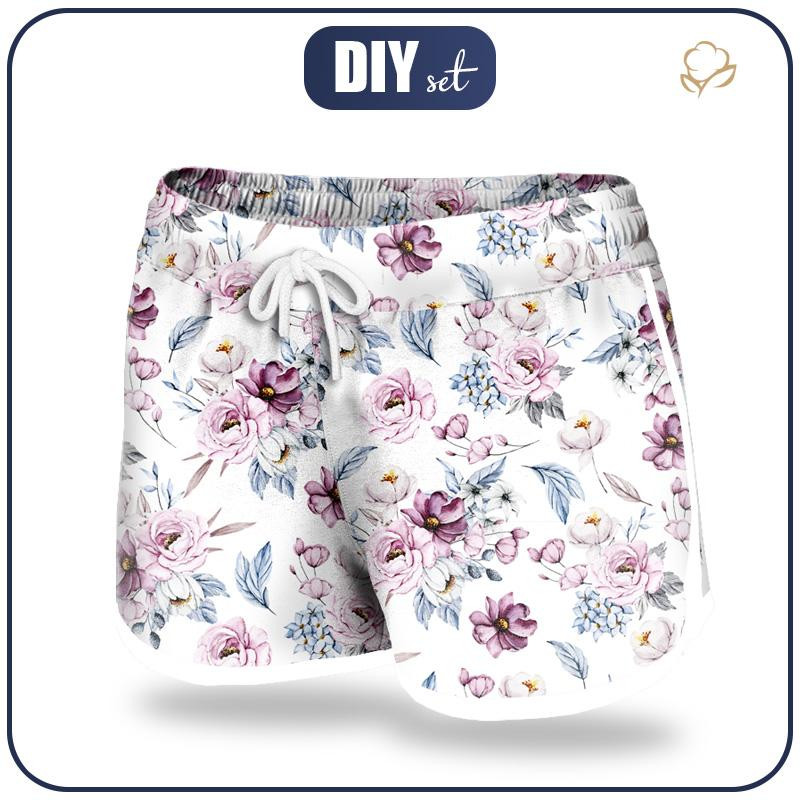 Damen Badeshorts - AQUARELL-STRAUß Ms. 2 - Nähset