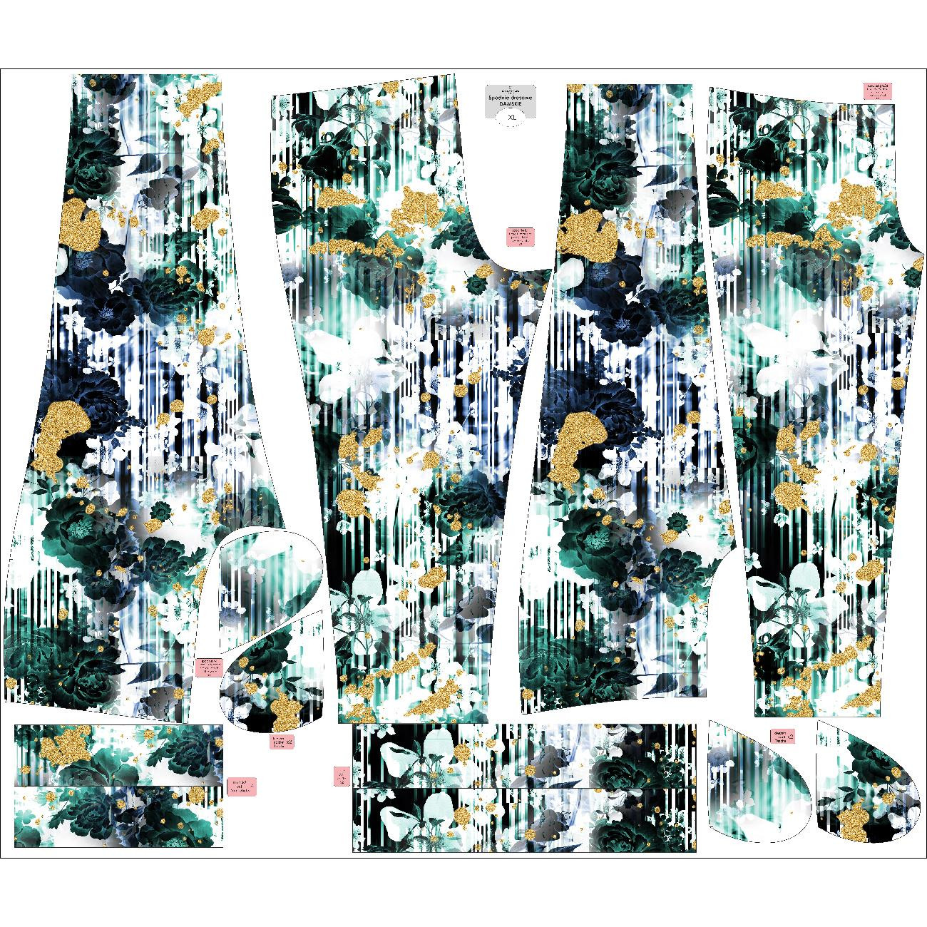 DAMEN JOGGINGHOSE (NOEMI) - FLORAL STRIPES M. 2 - Nähset