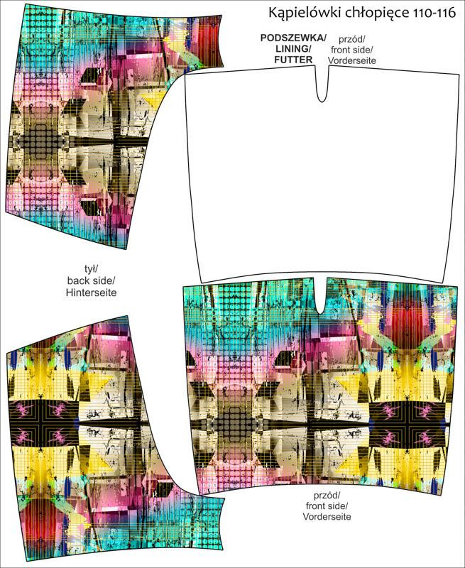 Jungen Badehose - GEOMETRIE Ms.2 - Nähset