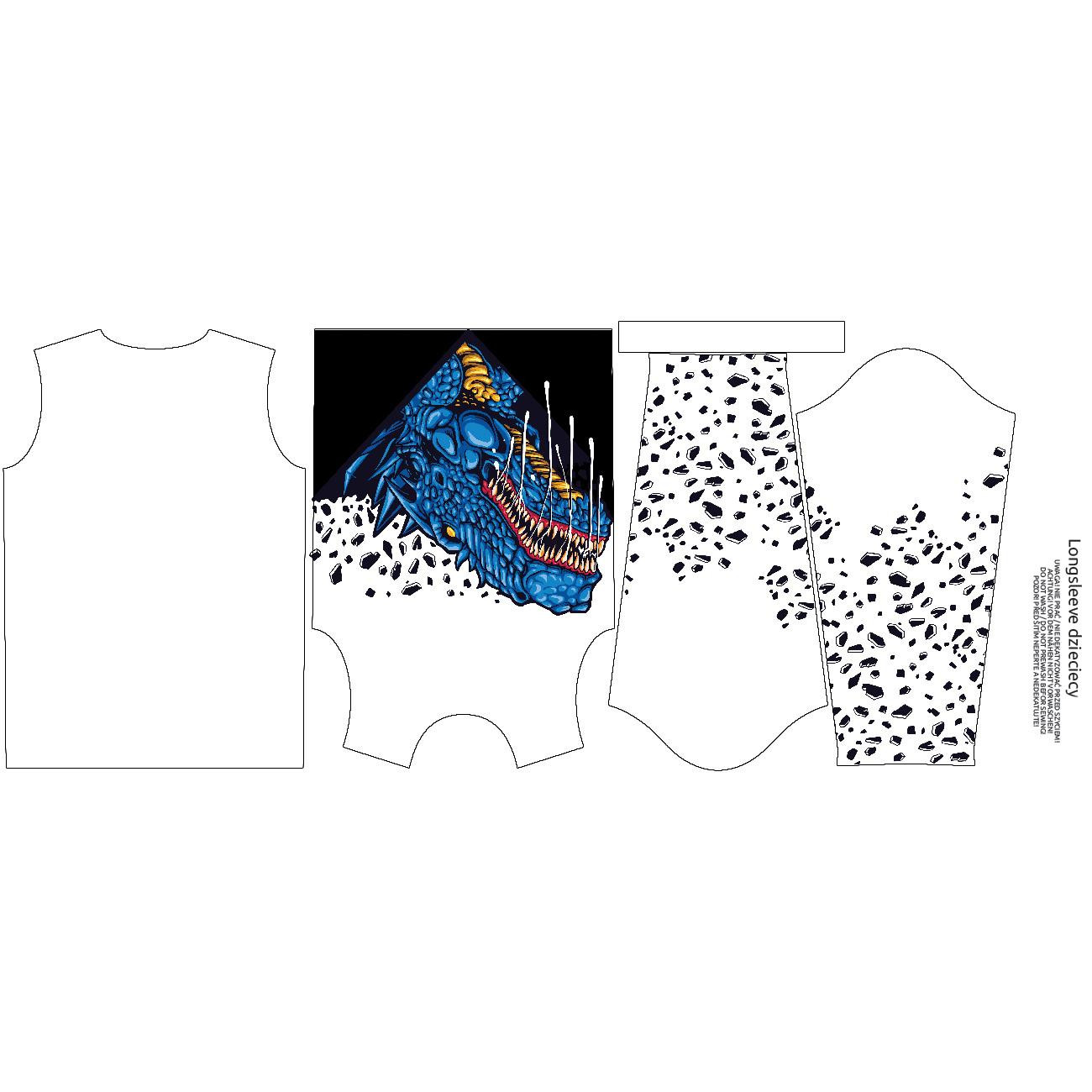 Longsleeve - BLUE DRAGON - Nähset