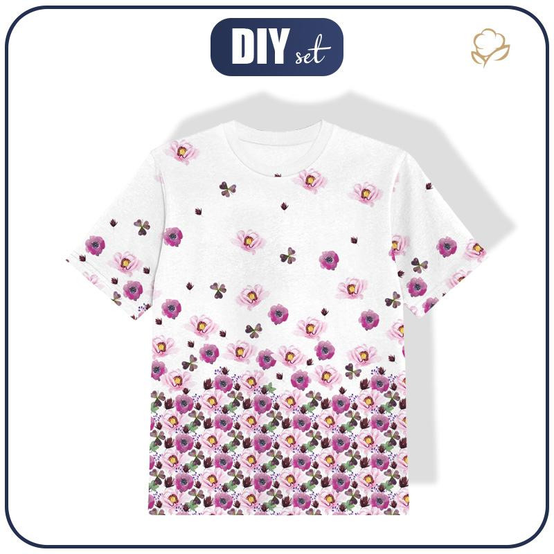 KINDER T-SHIRT- BLUMEN UND KLEEBLÄTTER (AUF DER WIESE) - Single Jersey