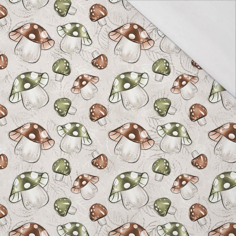 WALD PILZE ms. 1 / beige  - bio single jerset mit Elastan Sommersweat