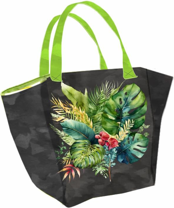 XL Tasche mit Utensilientasche 2 in 1 - TROPICAL BOUQUET M. 1 - Nähset