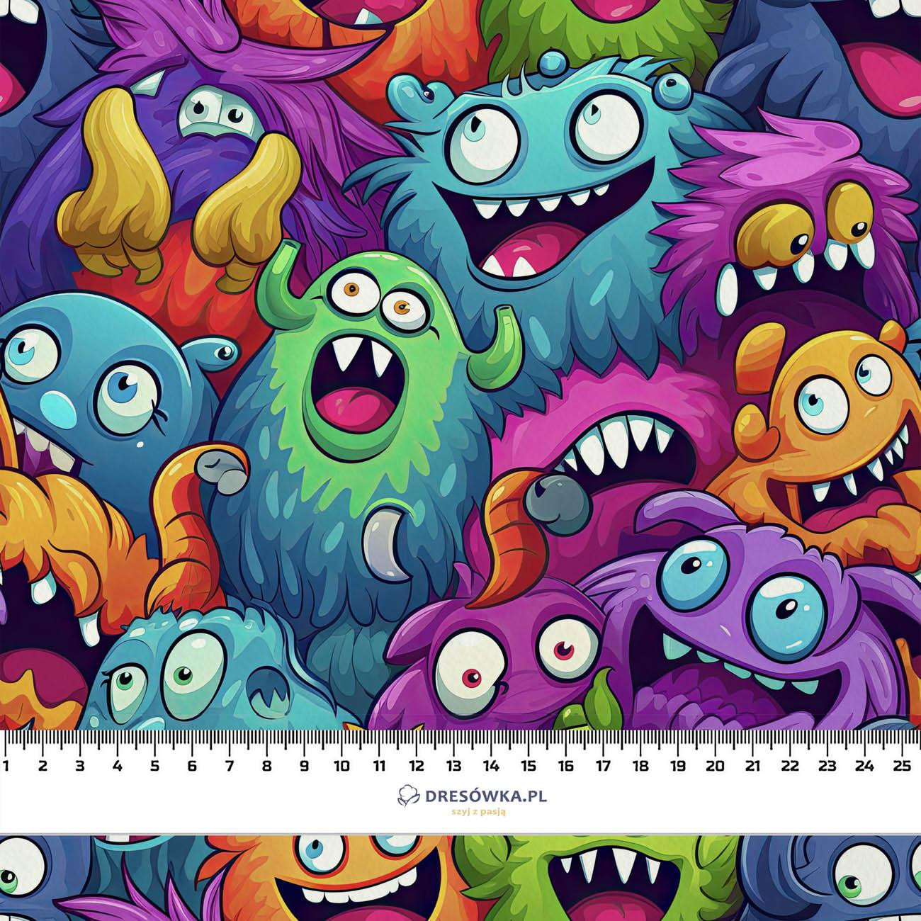 CRAZY MONSTERS M. 2 - leichte Maschenware angeraut