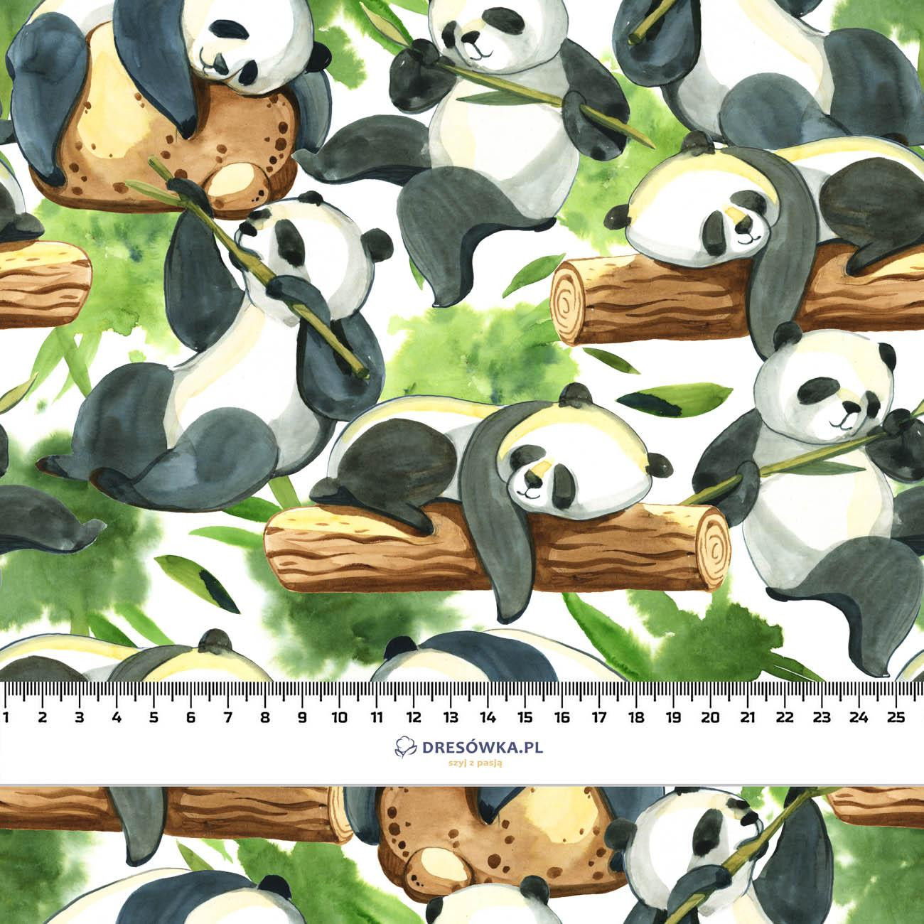 PANDAS AUF BAMBUSSEN - Viskose Jersey