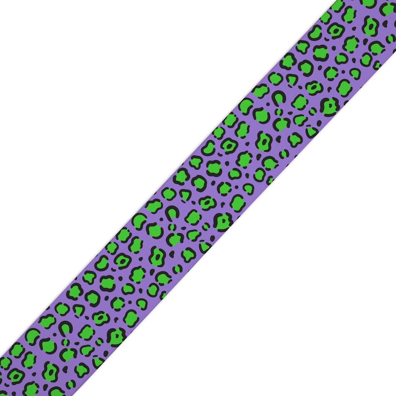 Gewebte Gummiband mit Aufdruck - NEON LEOPARD M.1 / Größe nach Wahl