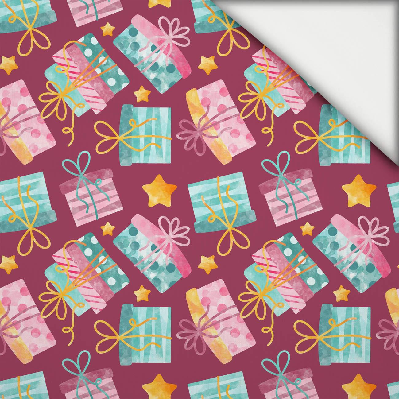 WEIHNACHTSGESCHENKE / STERNE (WEIHNACHTSPINGUINE) - leichte Maschenware angeraut