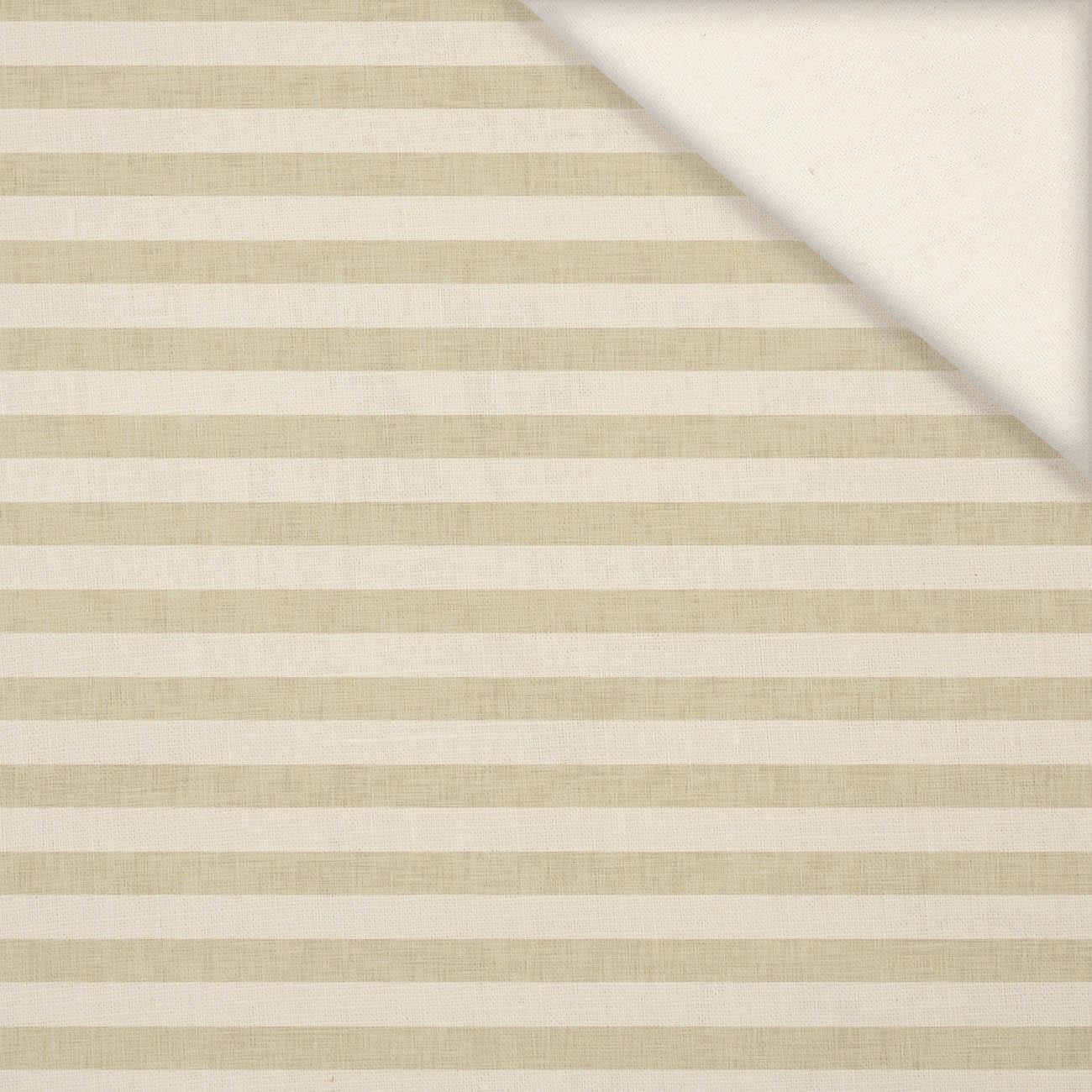 STREIFEN 1x1 - acid ecru / acid beige  - Leinen 100%