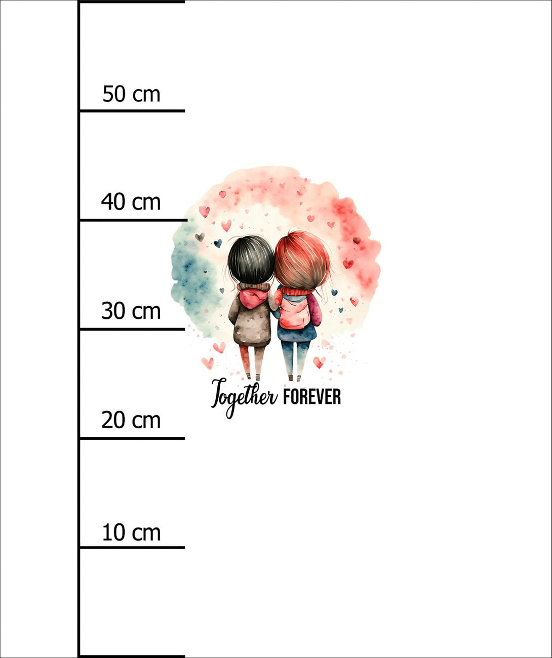 TOGETHER FOREVER / girls - Paneel (60cm x 50cm) Sommersweat