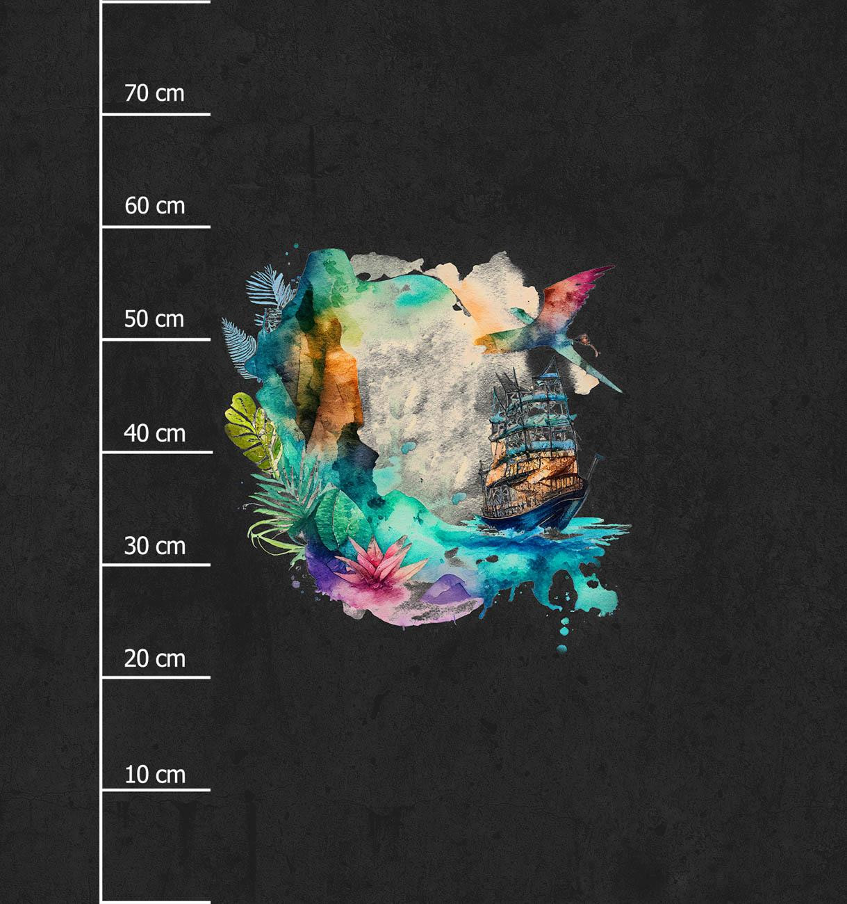 TRAVEL TIME M. 5 - Paneel (75cm x 80cm) SINGLE JERSEY ITY