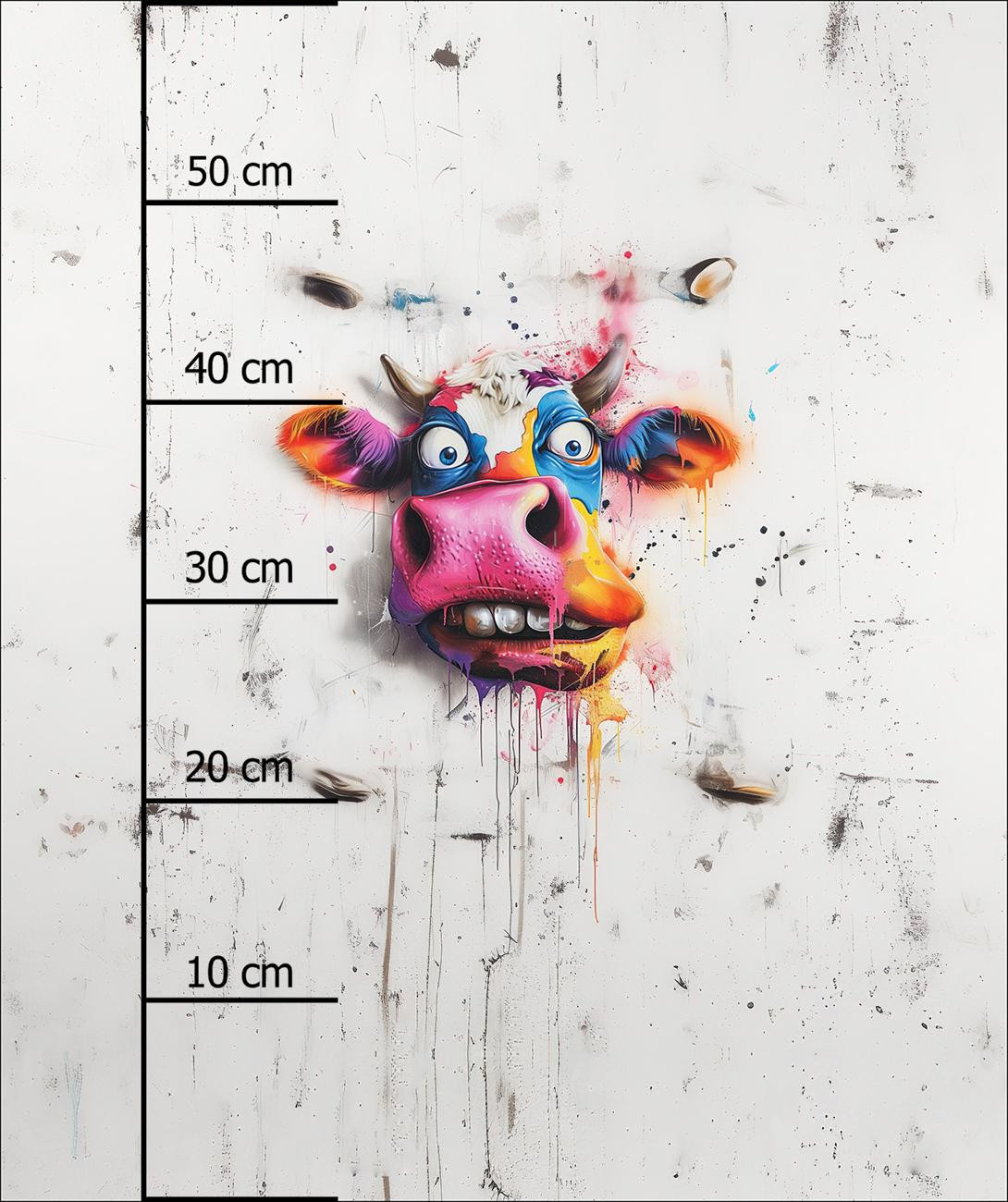 CRAZY COW - Paneel (60cm x 50cm)  Baumwoll Webware