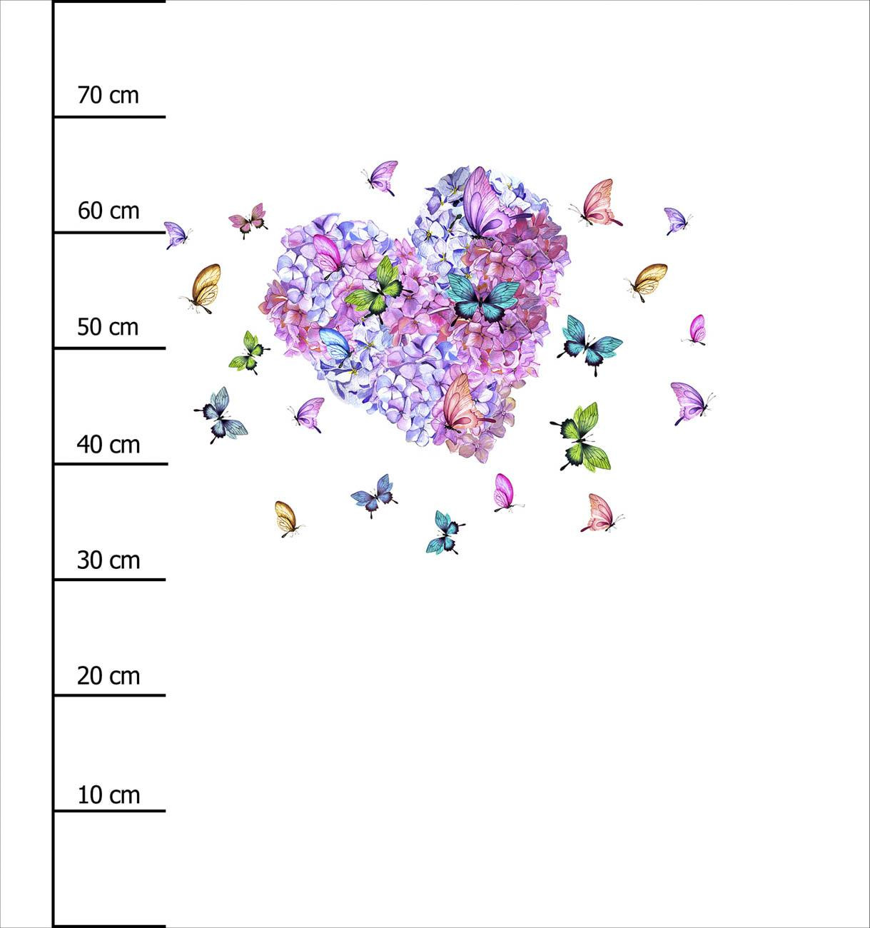 HEART / Blumen und Schmetterlinge - Panel (75cm x 80cm) Sommersweat