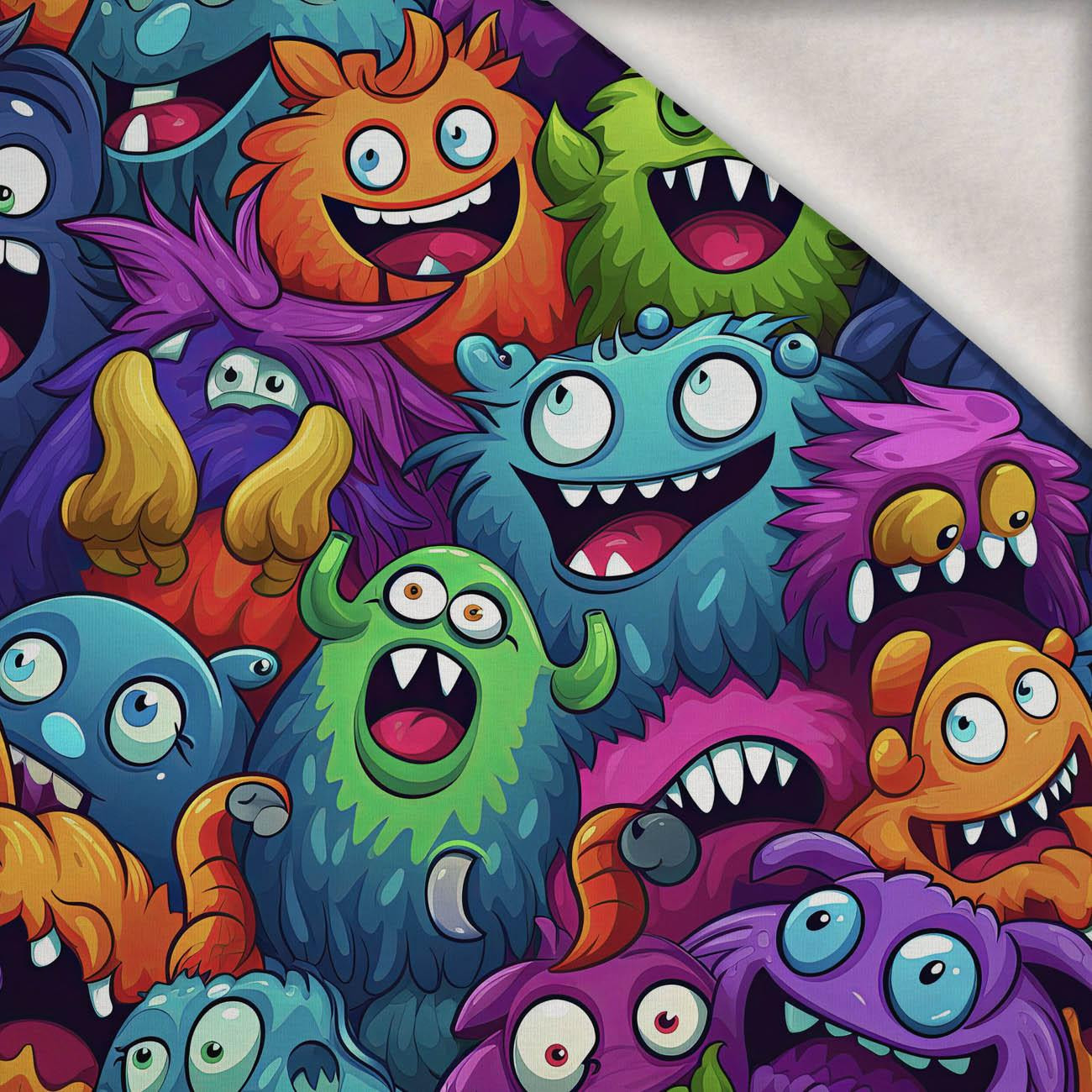 CRAZY MONSTERS M. 2 - Wintersweat angeraut mit Elastan ITY