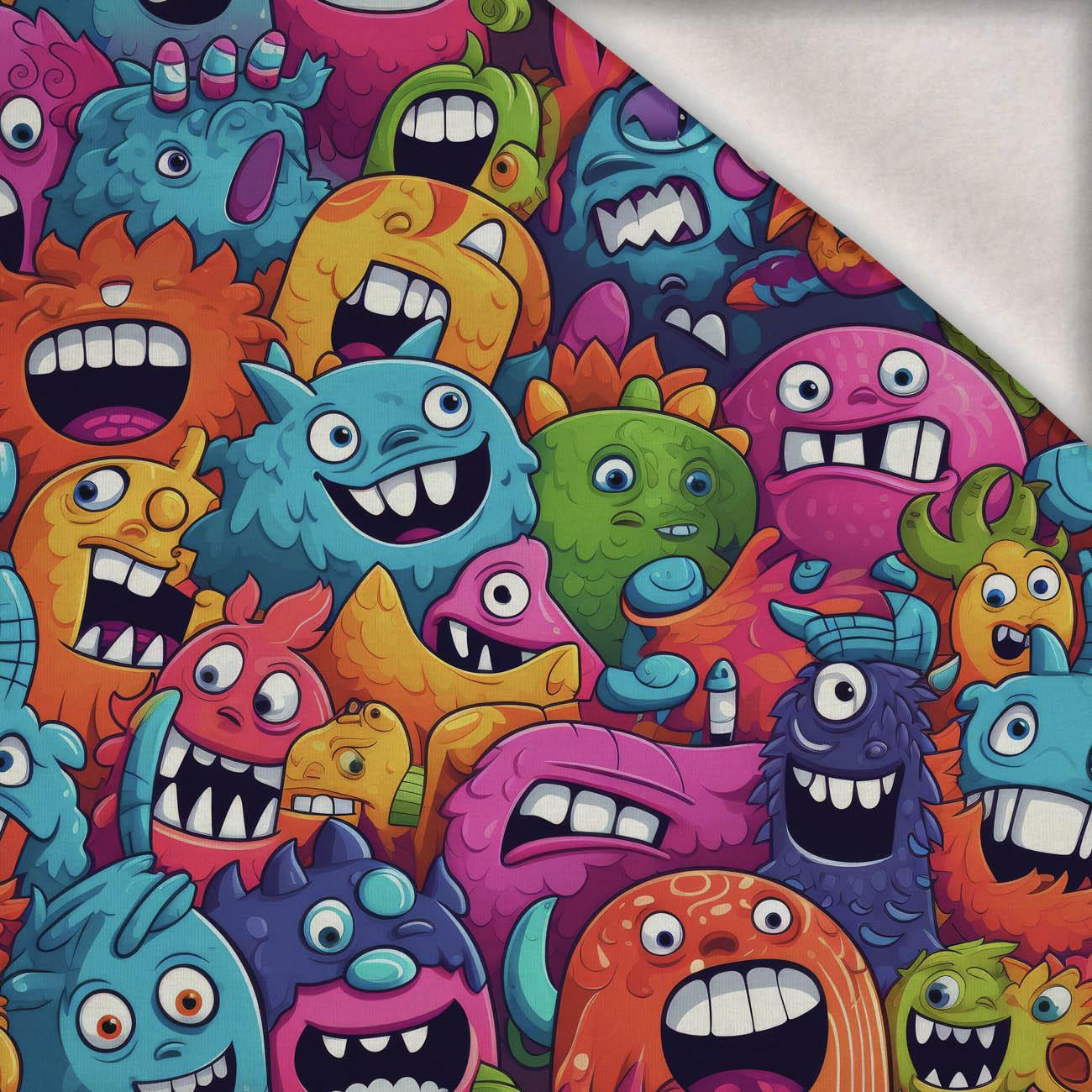 CRAZY MONSTERS M. 4 - Wintersweat angeraut mit Elastan ITY