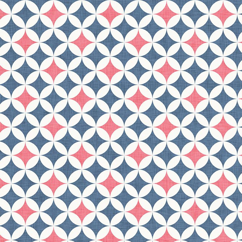 ROSETTEN / blau - koralle