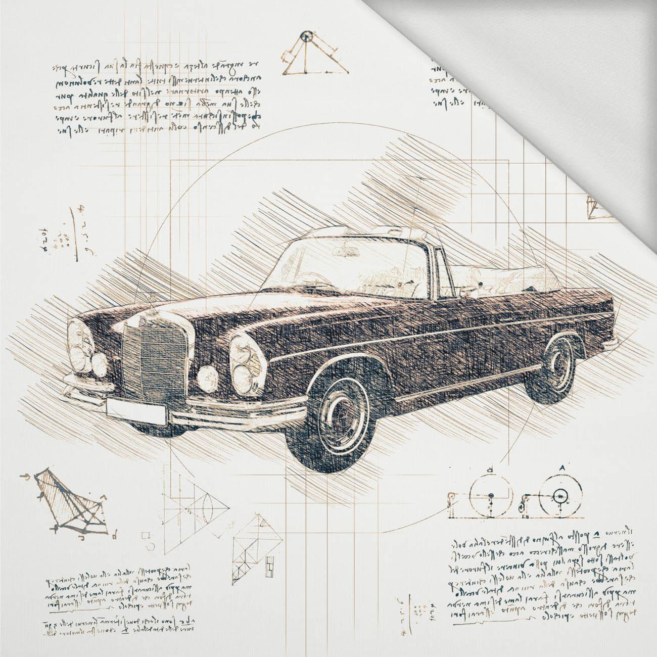 RETRO AUTO M. 4 - Paneel (75cm x 80cm) Sommersweat