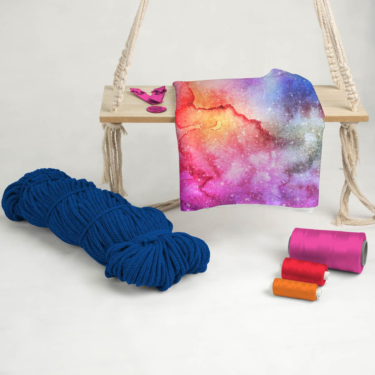 AQUARELL GALAXIE MS. 4 - bio single jerset mit Elastan Sommersweat