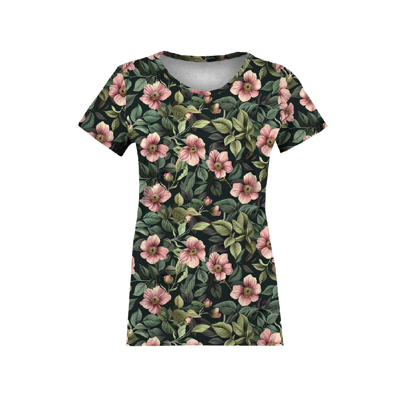 FLOWERS wz.19- Single Jersey mit Elastan ITY