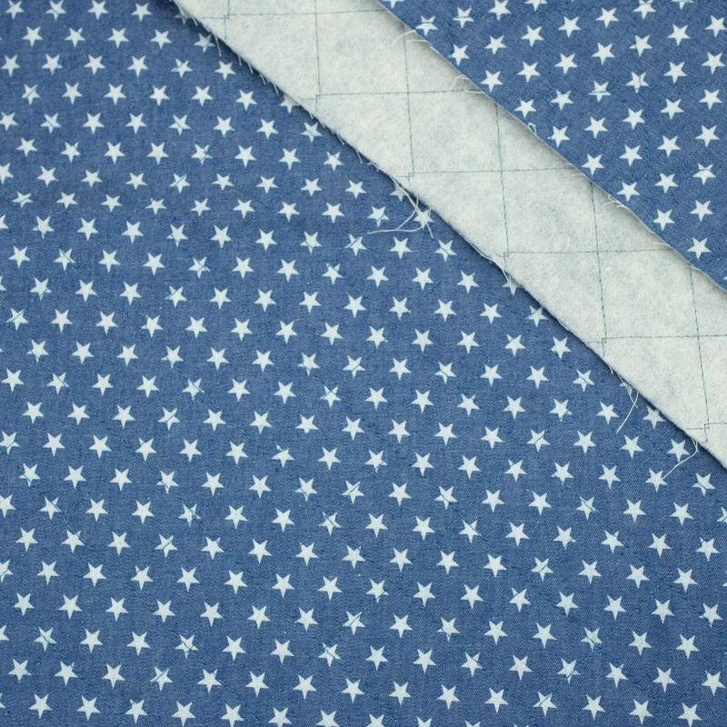 STERNE / blau - gesteppter Jeans