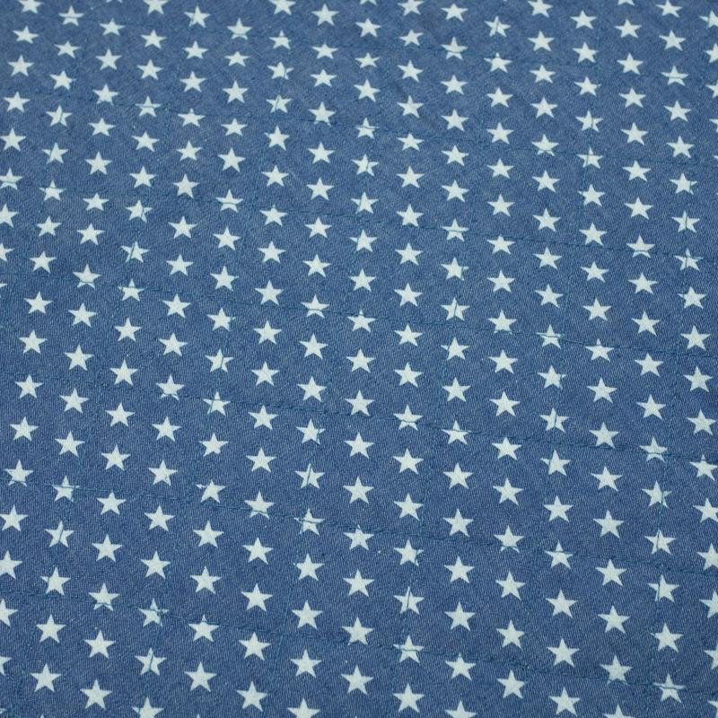 STERNE / blau - gesteppter Jeans