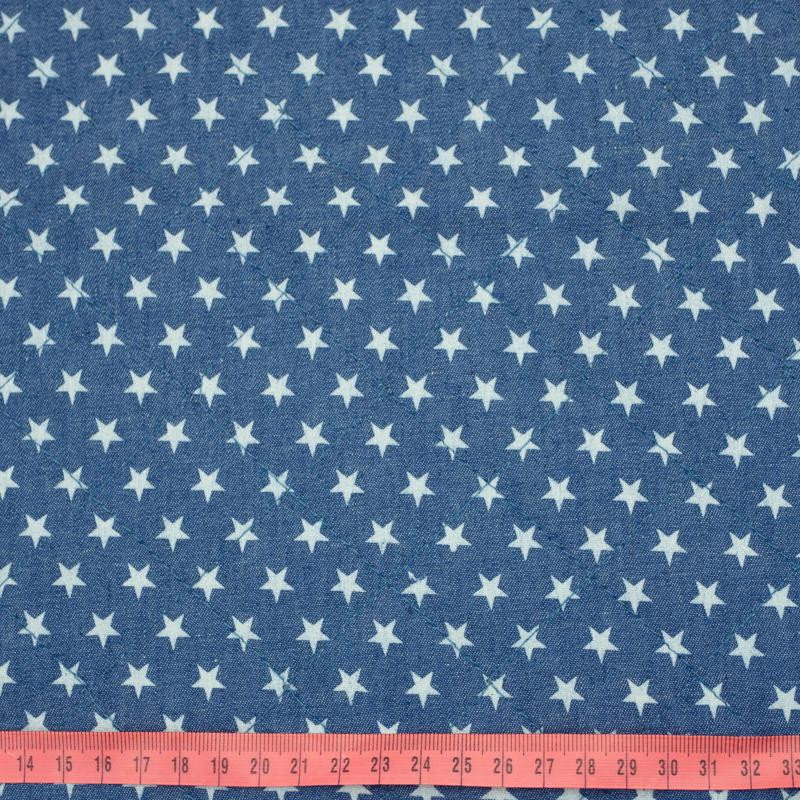 STERNE / blau - gesteppter Jeans