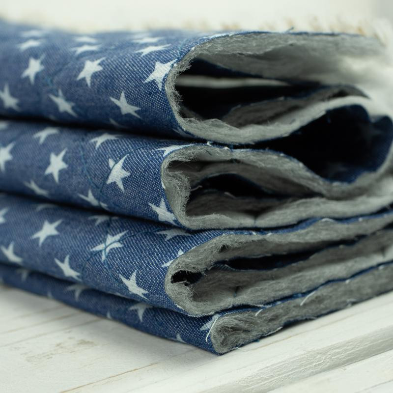 STERNE / blau - gesteppter Jeans