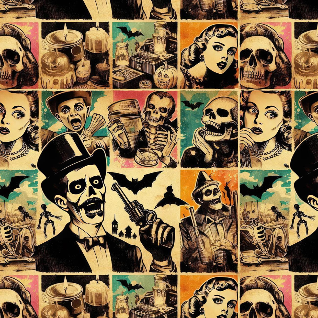 HALLOWEEN WZ. 45 - Webware für Tischdecken