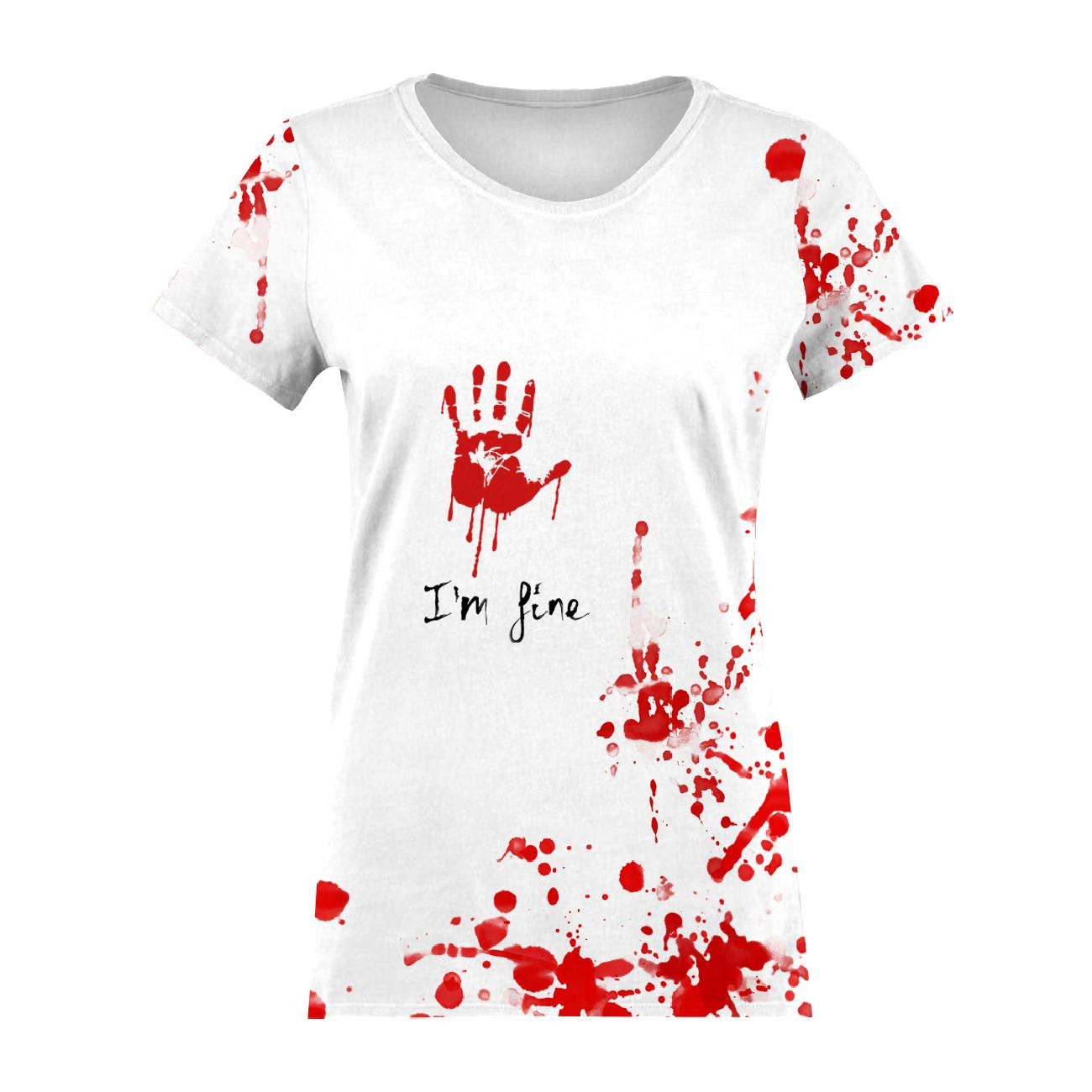 DAMEN T-SHIRT - I'M FINE - Single Jersey 