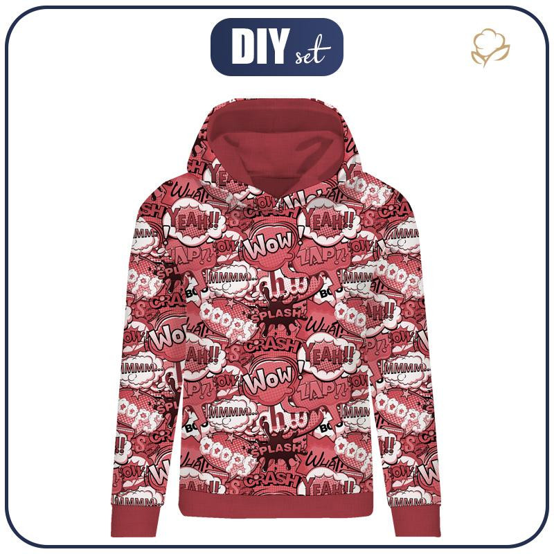 CLASSIC DAMEN HOODIE (POLA) - COMICS (rot) - Sommersweat 