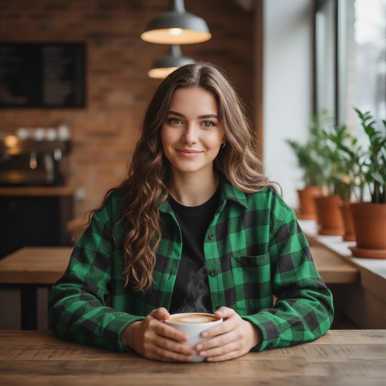KARO VICHY - MELANGE GRÜN - Webware für Tischdecken