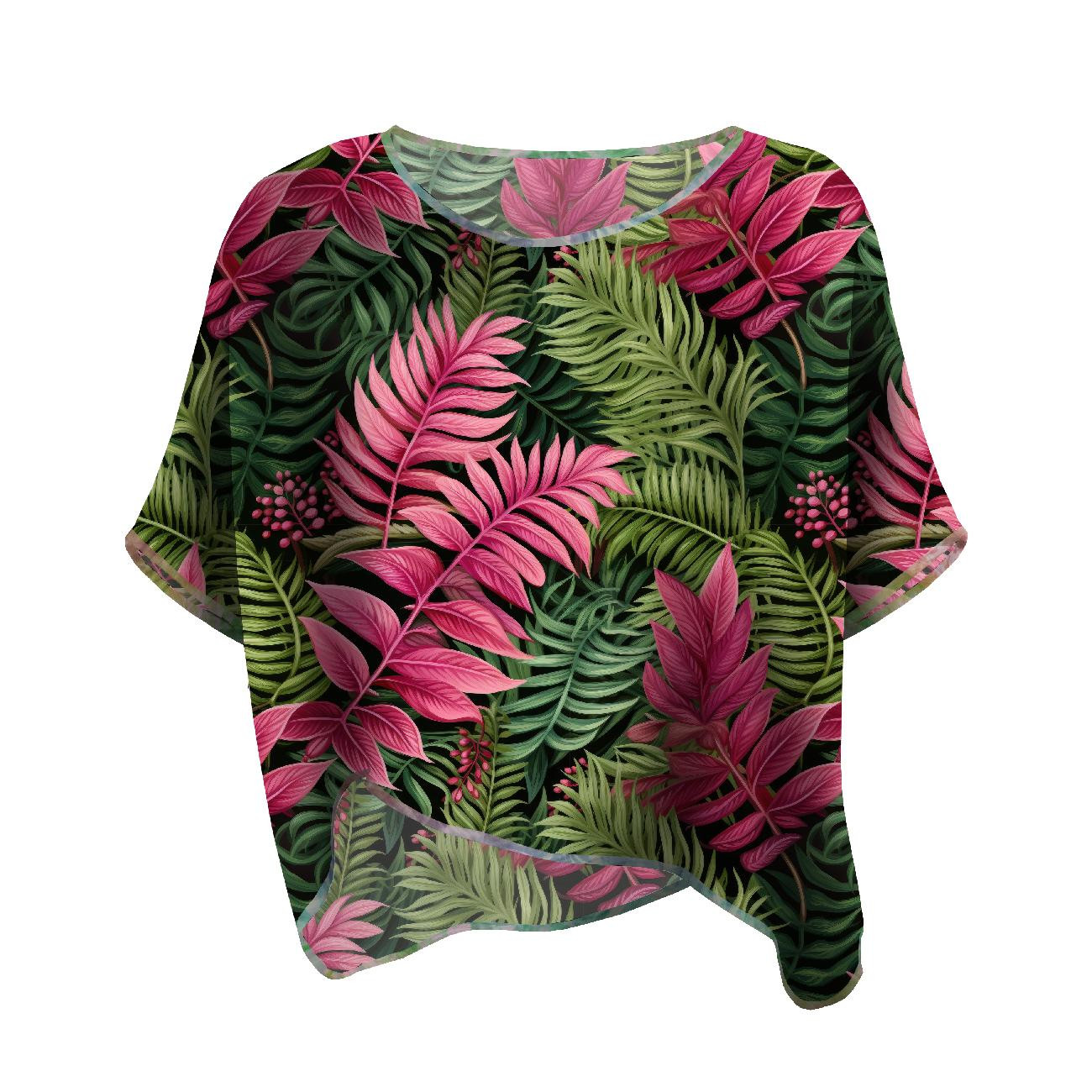 LEICHTE OVERSIZE BLUSE "ELENA" - LEAVES AND FERNS WZ. 2 - Nähset 