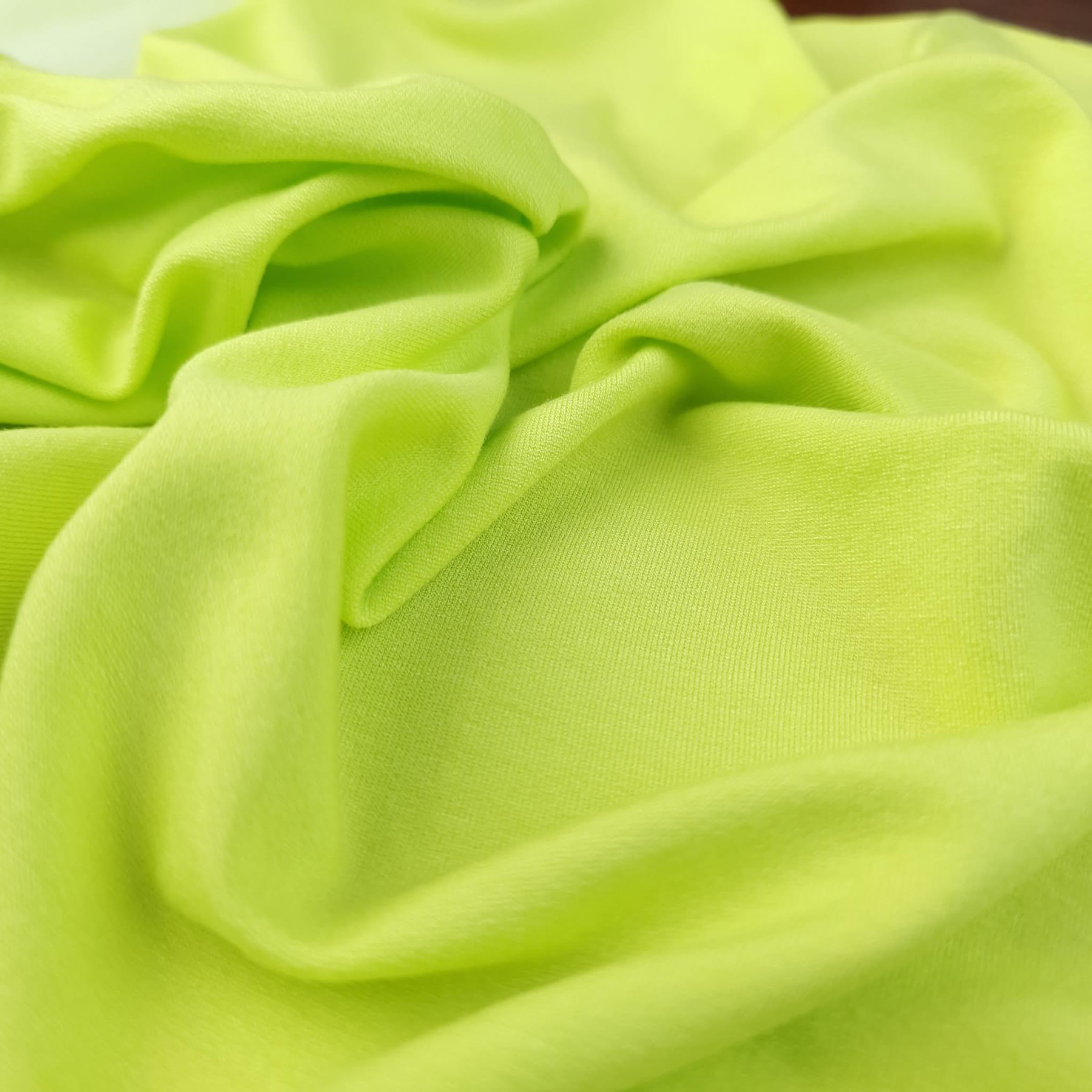 Viskose-Sommersweat - LIME NEON D-30