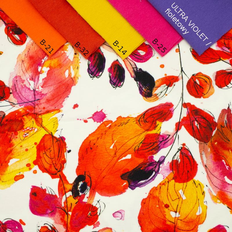 GEMALTE BLUMEN - Viskose-Jersey WE210