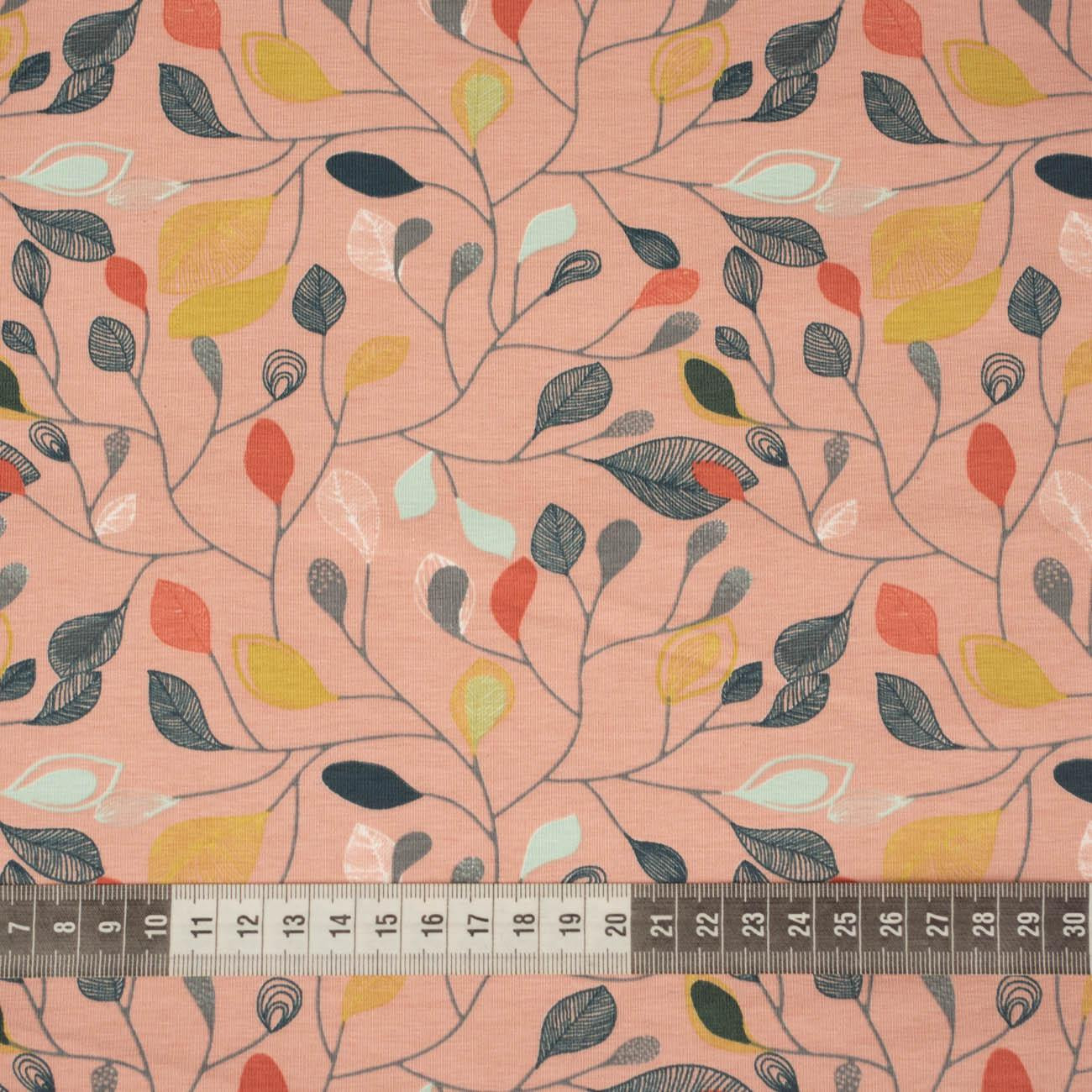 BLÄTTER / Flamingo Pink - Bio Single Jersey Sommersweat
