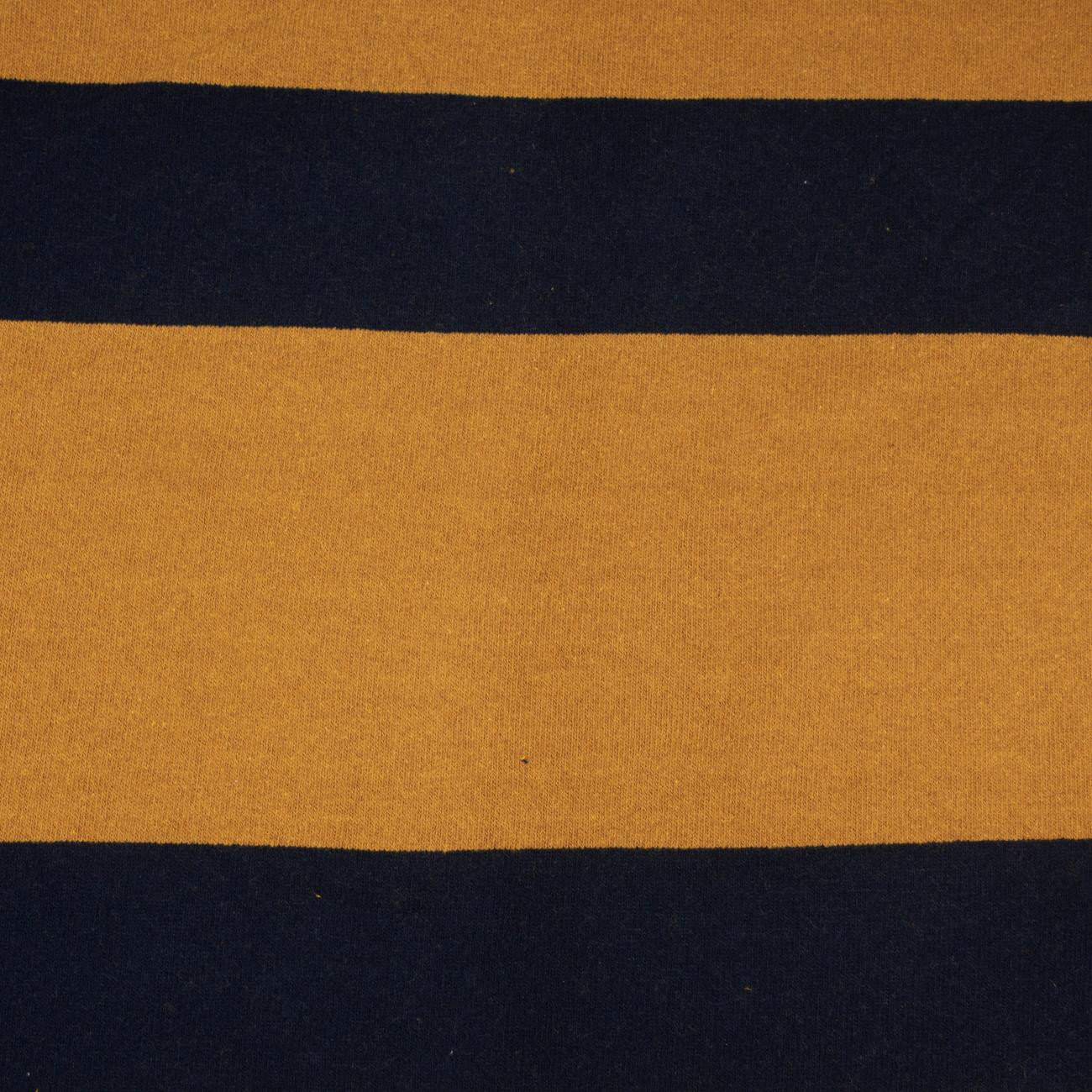 STREIFEN NAVY - Senf - Strickpullover aus Schmirgel 270g